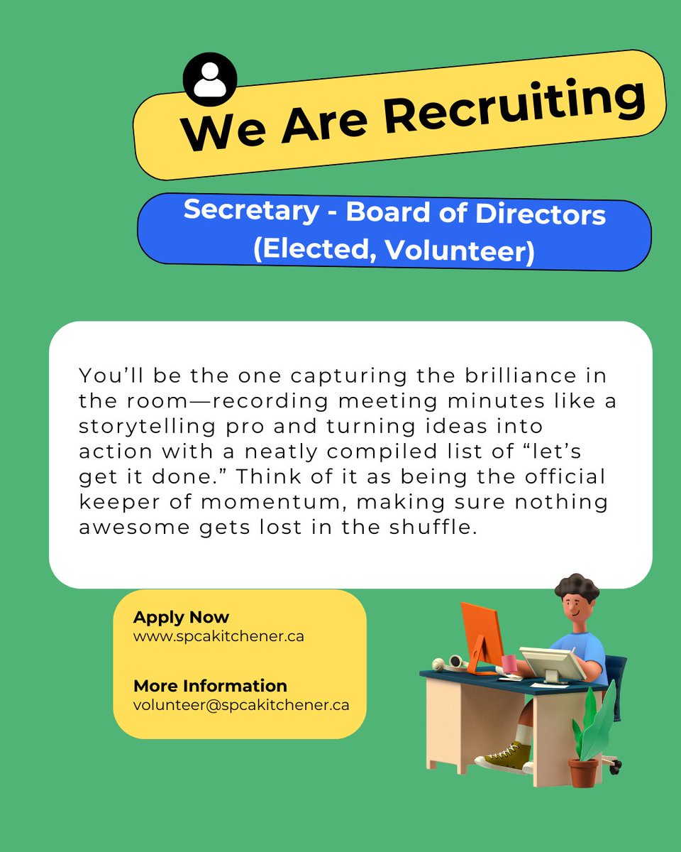 Come join our great team of Community minded individuals!