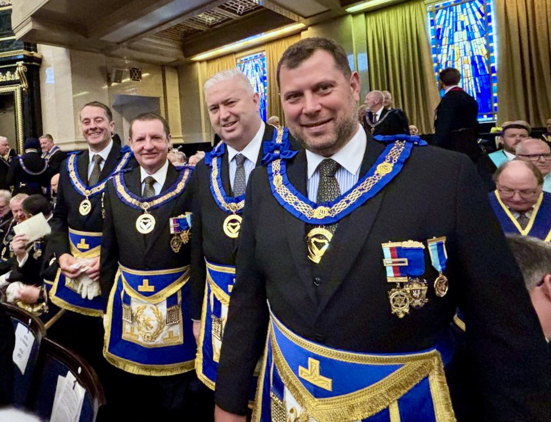 Four of <a href="/CheshireMasons/">Cheshire Freemasons</a> APGMs at <a href="/UGLE_GrandLodge/">United Grand Lodge of England</a>  QC yesterday. A great day had by all..! #freemasons