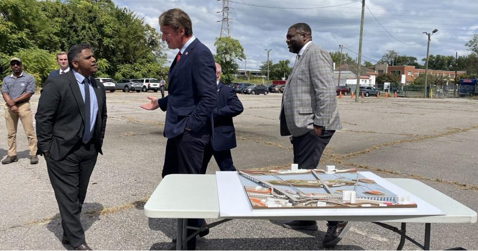 Honored to stand with Mayor <a href="/DannyAvula/">Dr. Danny Avula</a>, Governor <a href="/GlennYoungkin/">Glenn Youngkin</a>, and a host of leaders as the Commonwealth of Virginia has permanently protected 14.5 acres on Mayo’s Island, clearing the way for the City to transform the island in the heart of the James River!