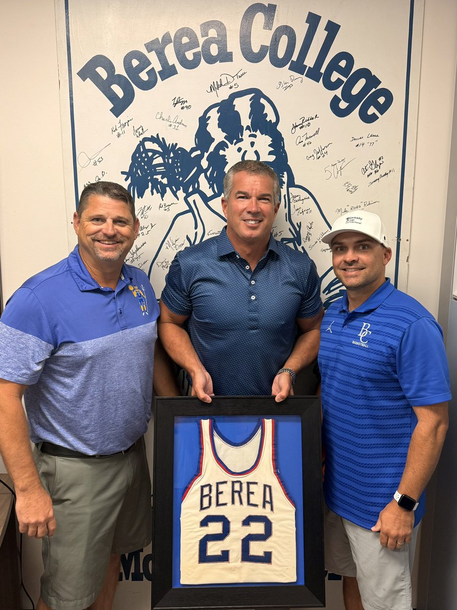 Great meeting today with Coach Daniel Brown &amp; Derek Varney as we plan the Mutt Varney Classic on January 10 at Berea College! 2 college + 3 HS games to honor the late Mutt Varney—our 1st 1,000-point scorer &amp; only retired jersey in program history 💙