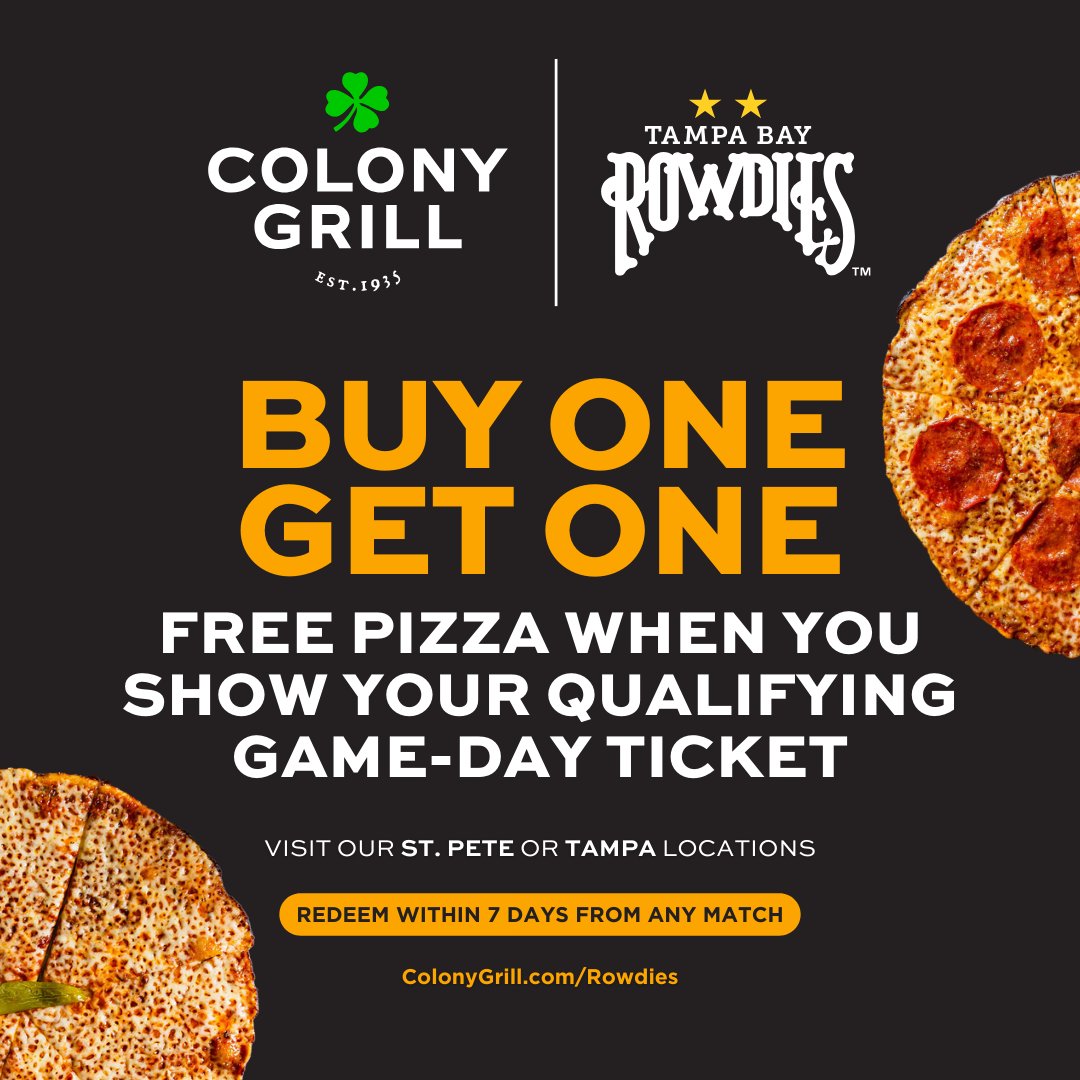 Game days at Al Lang calls for <a href="/ColonyGrill1/">Colony Grill</a> pizza 🤝