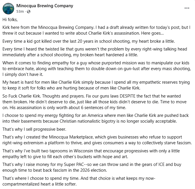 RDog861's tweet image. May Minocqua Brewing Company go broke soon!