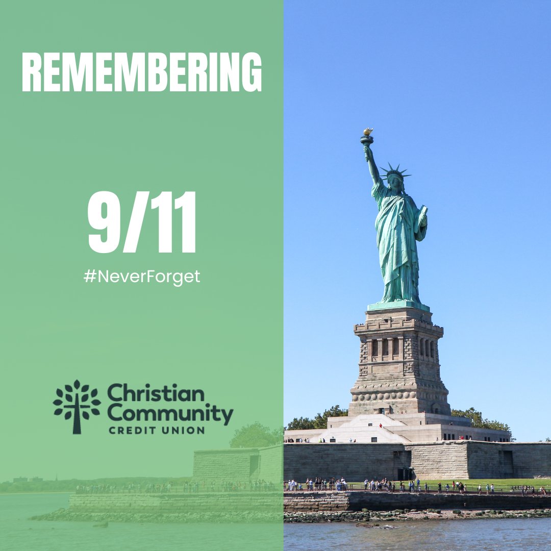 Today, we pause to reflect on September 11th. May we remember those who lost their lives, the affected families, and the brave first responders and service members. We'll never forget this day, and we pray for enduring peace and solace for a forever-changed America. #mycccu