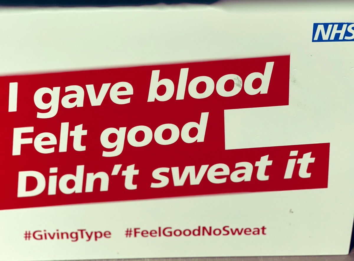 In_to_recovery's tweet image. #FeelGoodNoSweat @GiveBloodNHS team are fab as always, a warm and welcoming space where the team do an amazing job 

Thanks to all 🙏