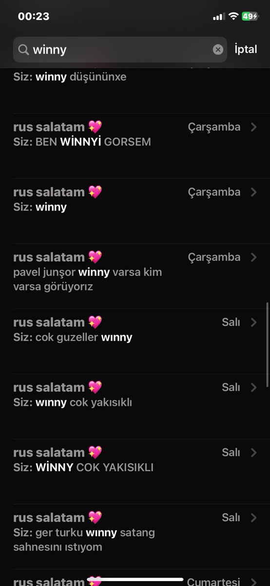 gün içinde 150x kez winny diyom