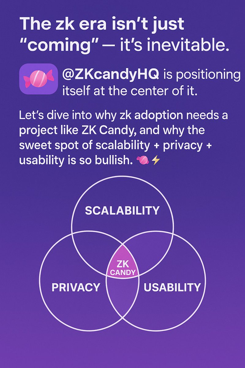 BTC5.bnb (Ø,G) (✸,✸)Anomage🧙♂️,🛠 HUDL KGeN 🧙 (@grootanderson33) on Twitter photo Zero-knowledge proofs are the backbone of Web3’s next chapter
Here why it's imp-
Infinite scalability
Mathematical trust
Privacy-first design
But the challenge
Making zk accessible,usable,and delightful for both developers and users.
Thats exactly where <a href="/ZKcandyHQ/">ZKcandy 🍬⛓️ - L2 Gaming ZK Chain</a> comes in. Zero-knowledge proofs are the backbone of Web3’s next chapter
Here why it's imp-
Infinite scalability
Mathematical trust
Privacy-first design
But the challenge
Making zk accessible,usable,and delightful for both developers and users.
Thats exactly where <a href="/ZKcandyHQ/">ZKcandy 🍬⛓️ - L2 Gaming ZK Chain</a> comes in.