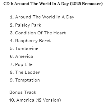 NPG_KID's tweet image. 発表当時CDは11曲となっていましたが、やはり表記ミスで10曲入りです。 #プリンス #PRINCE #ATWIAD