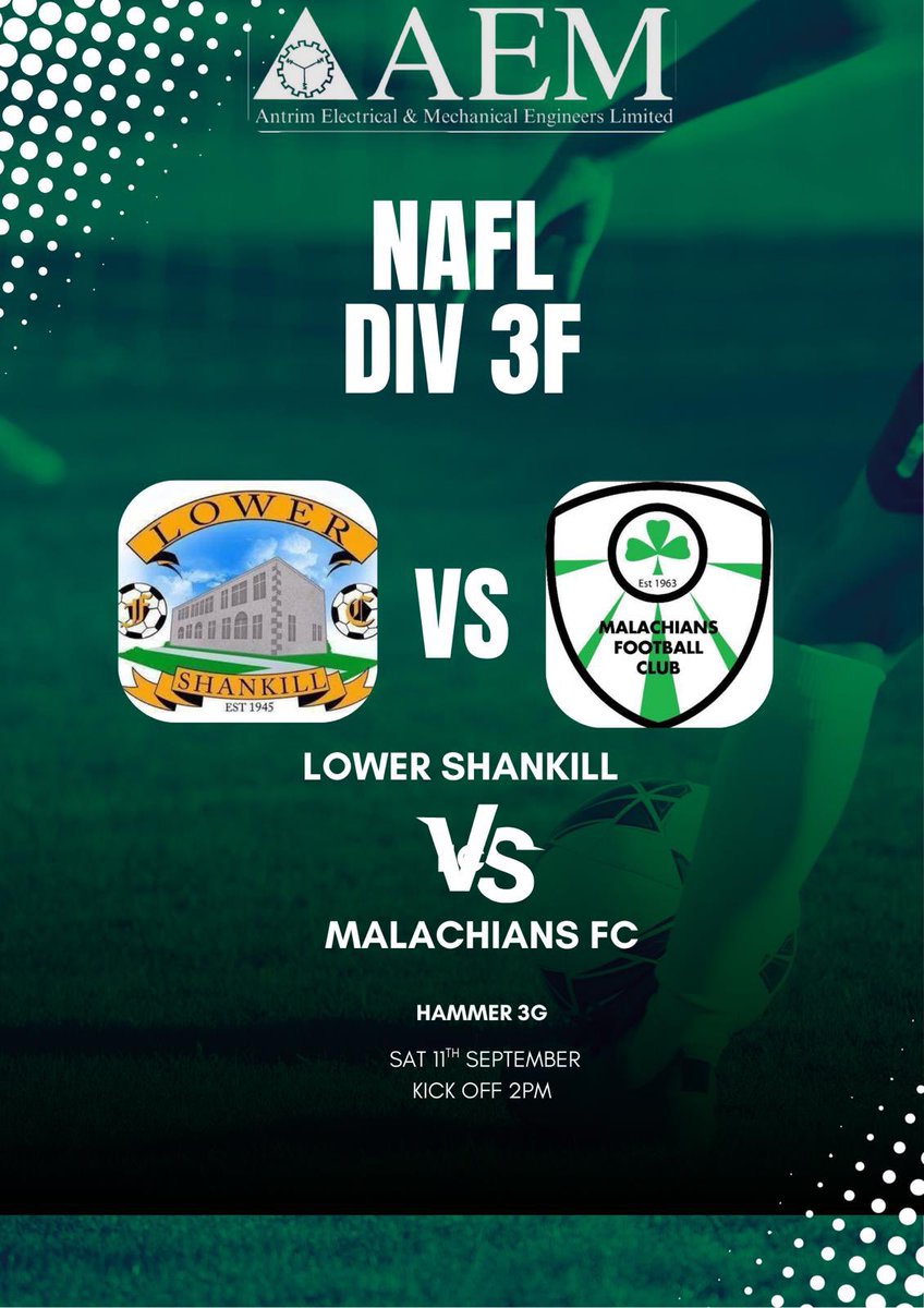 League duty for both teams this weekend. Firsts at home, seconds in their first league game of the season at the Hammer. #UpTheSuperMals☘️