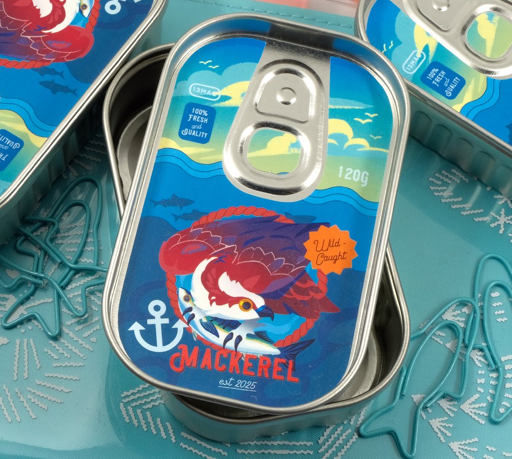 osprey themed tin 🐟