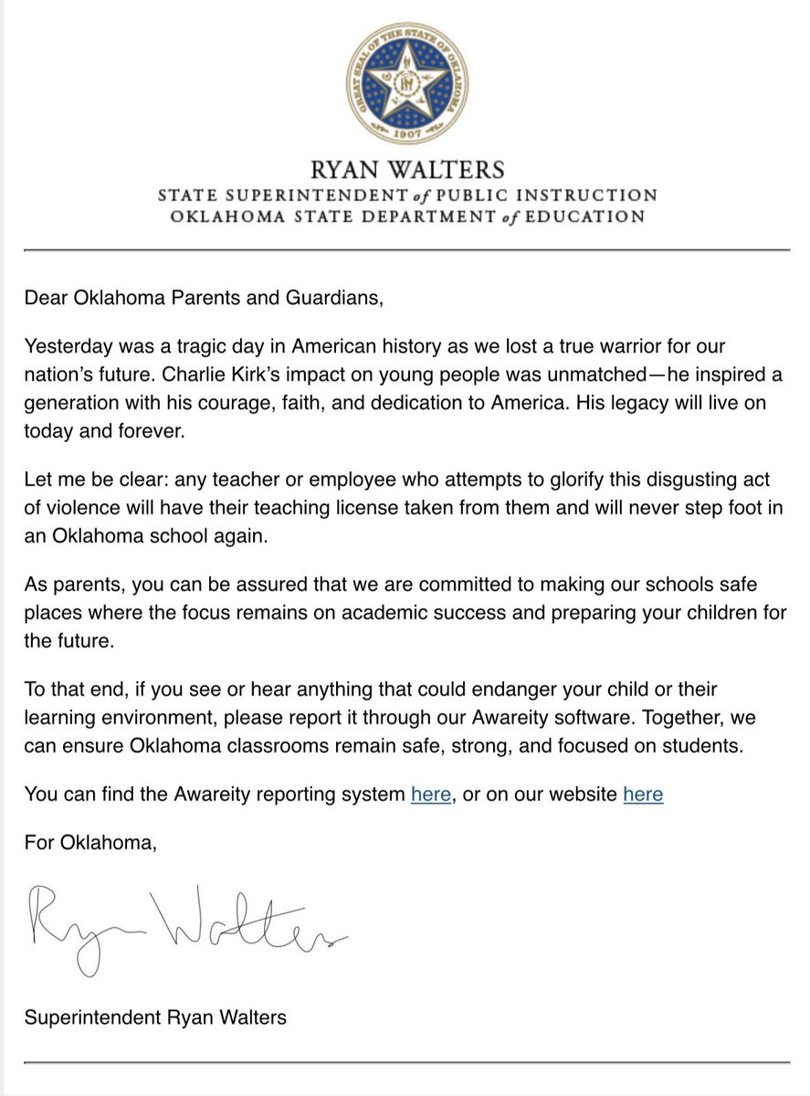 OK State Dept of Ed tweet media