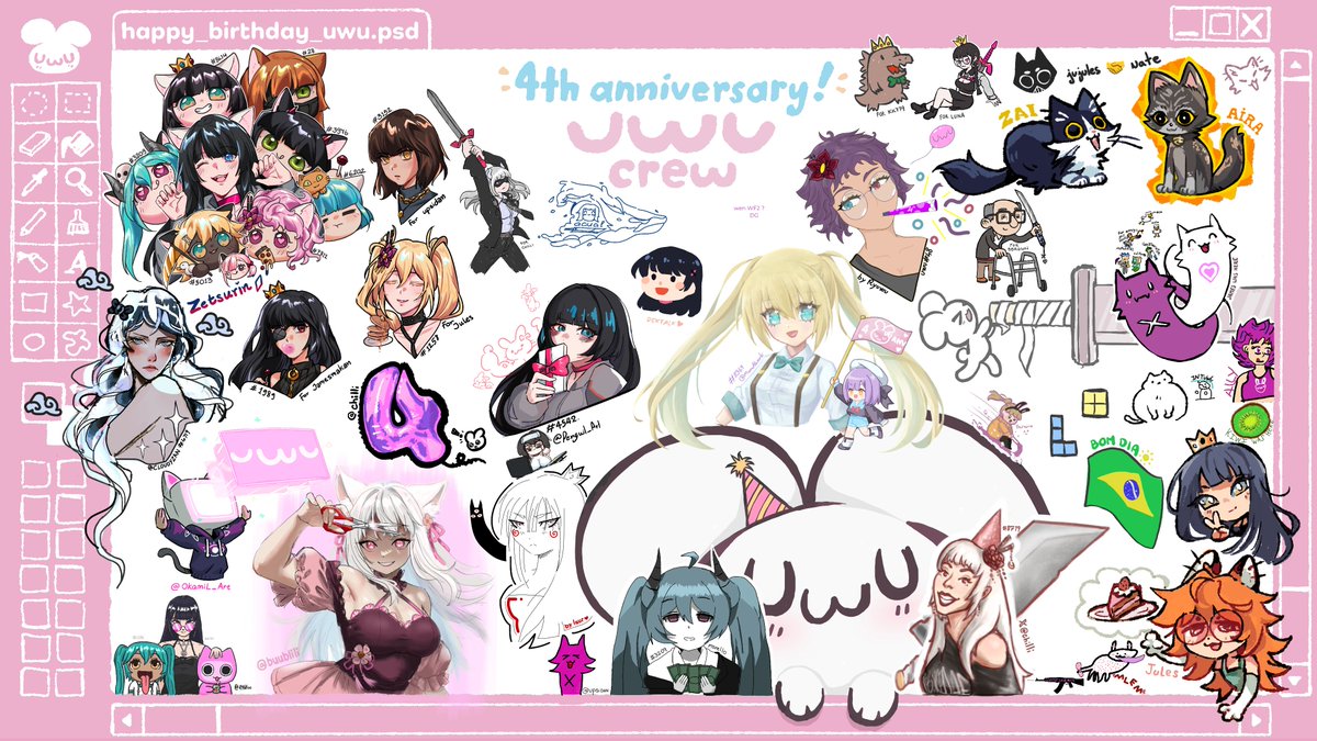 A big thank you to everyone who celebrated the 4th uwucrew anniversary! 💖 🎂

The Aggie Board has been airdropped to attendees, your drawings made it sparkle and shine! 🖌️ ✨

Missed it? Don’t worry, we’ll have fun together again next year! 🌈 🐾