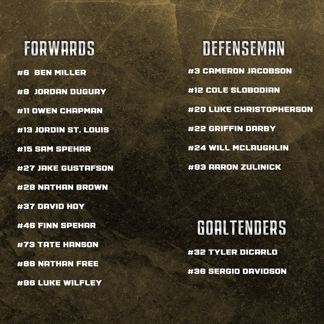 Closing in on puck drop⏳

Here’s the squad leading us into today’s preseason battle vs. Spokane.