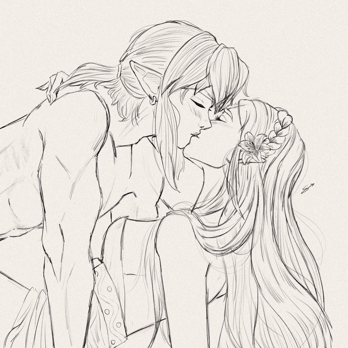 the way you touch, the way you taste | #zelink #zeldatwt #fanart #botw #totk