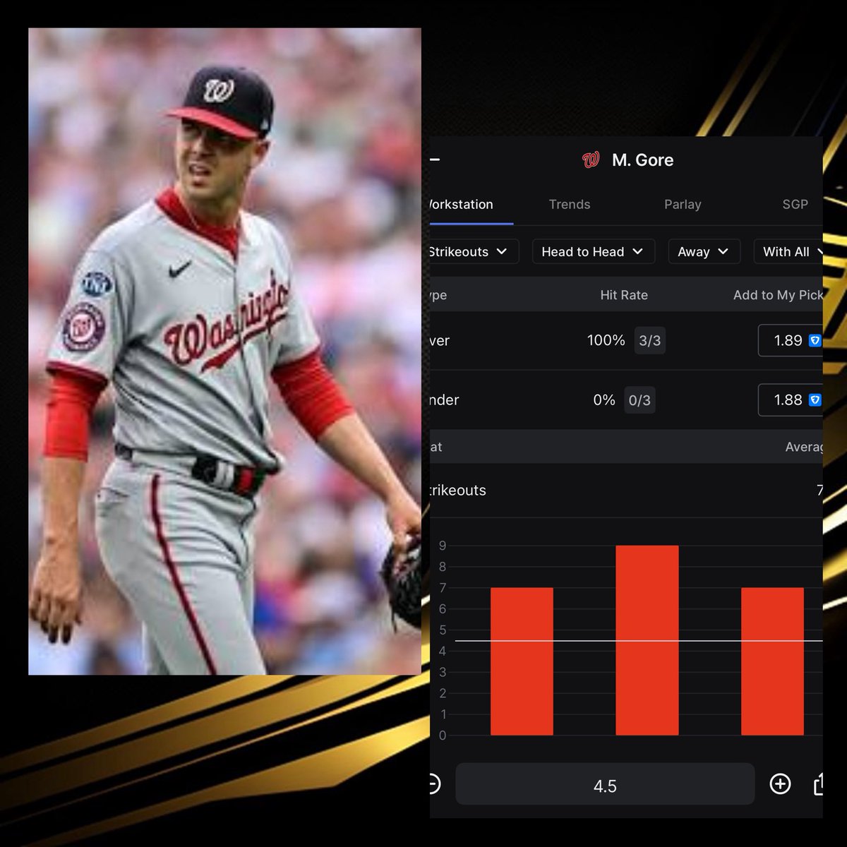 ch3ckpicks's tweet photo. MLB ⚾️🎯 09/11/25

⚾️STRIKEOUTS THROWN ⚾️

🎯MACKENZIE  GORE  +4.5      1.86 

Like ♥️ if you re Tailing 👑

!!!See you guys later 🤝

#gamblingX #mlbprops #espn #bet365 
#Linemate #MLB #NATITUDE https://t.co/UqRbJdzzDM