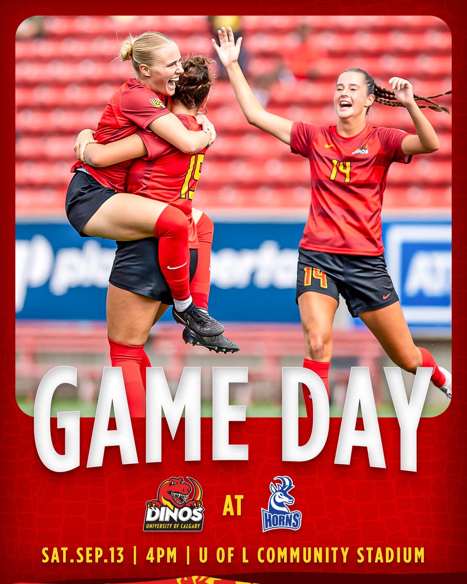 Kicking off a four game road trip!

🦖 AT 🐏
⏰ 4 PM
📍 U of L Community Stadium
📺: canadawest.tv

#GoDinos