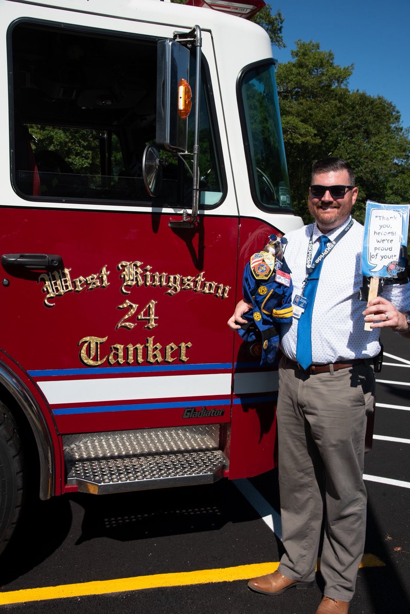 An incredible morning celebrating our local first responders in honor of 9/11. Thank you to the South Kingstown Police  Department and Union Fire District for being with us today and for all you do keep our community safe! 🇺🇸💙