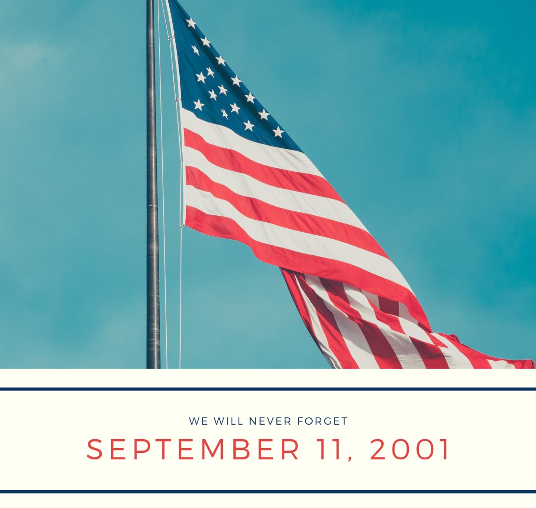On this Patriot Day, we reflect and honor the lives lost on September 11, 2001, the bravery of first responders and the strength of a nation united in the face of tragedy.