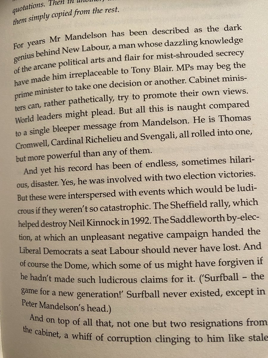 NeilDrysdale's tweet image. The late Simon Hoggart wrote this terrific piece about Peter Mandelson in 2003. “He is to politics what Mr Bean is to art restoration or Laurel and Hardy to piano moving!”