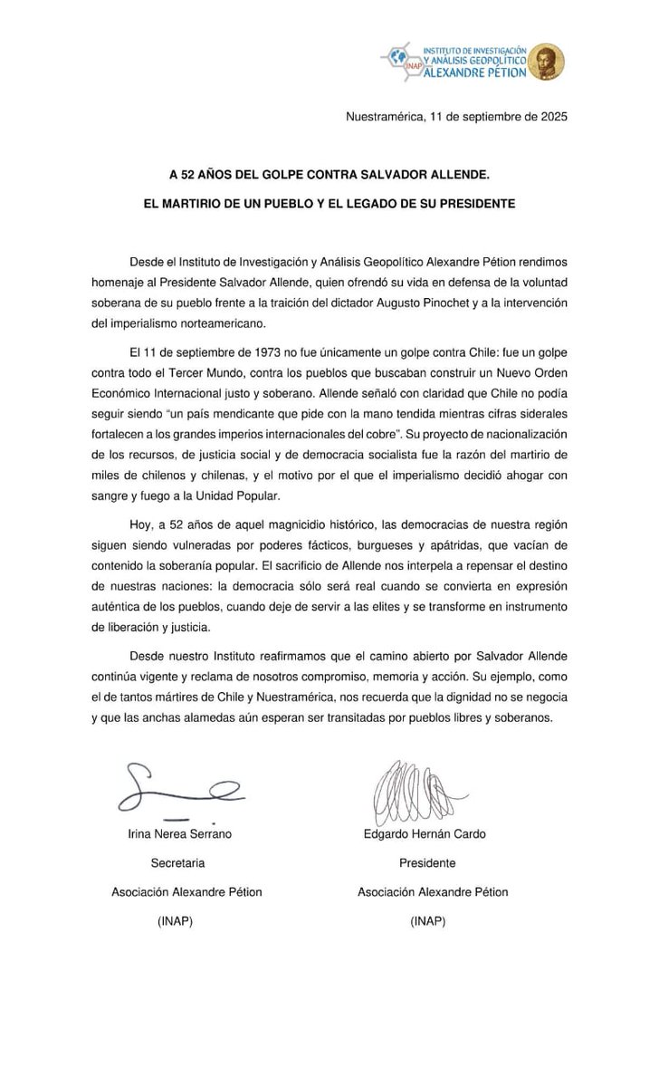 Asociación Alexandre Pétion tweet media