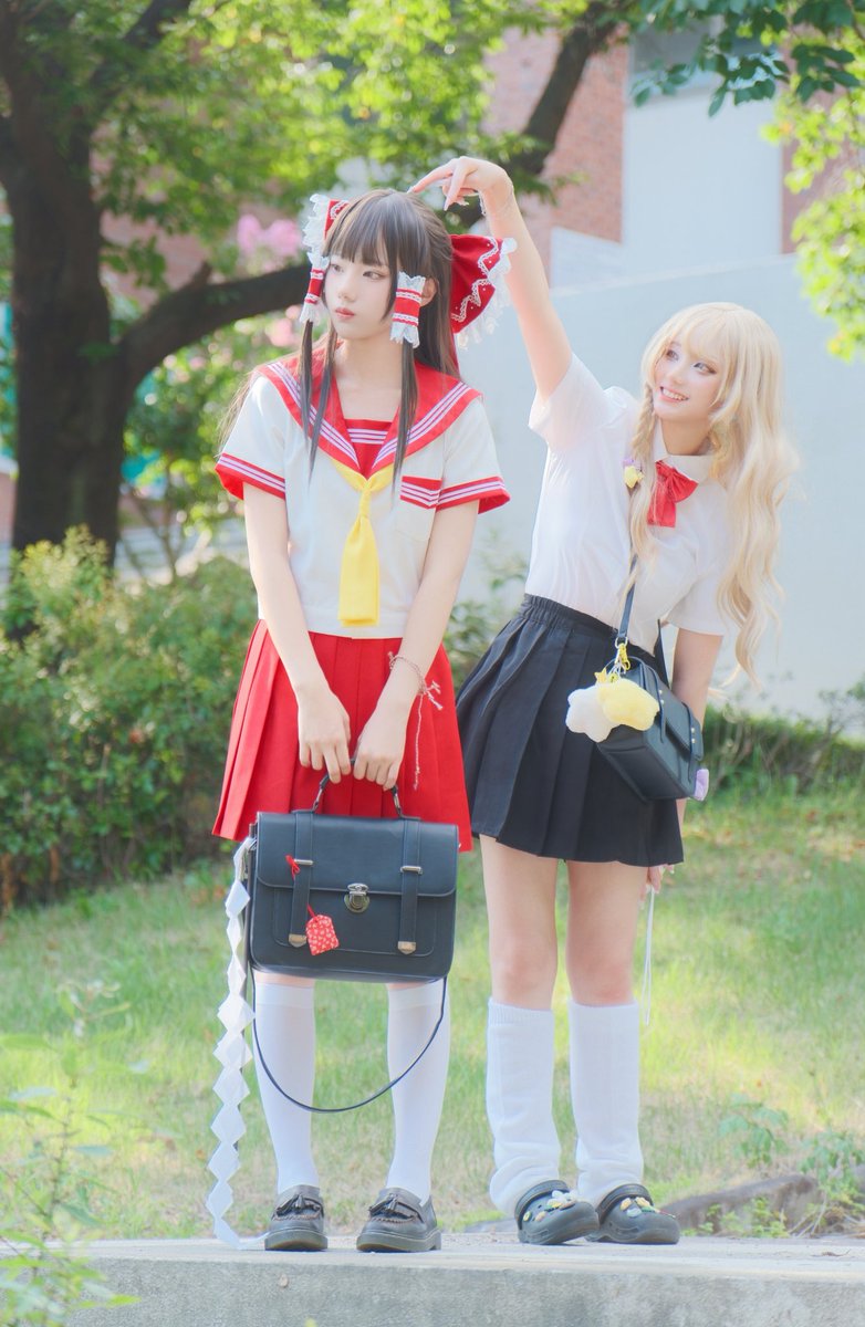 ଘ(∩◉ω◉ )⊃----★✨

博麗霊夢 <a href="/sinkai_cos/">심해＊しめ</a> 

#コスプレ #東方project #マリレイ