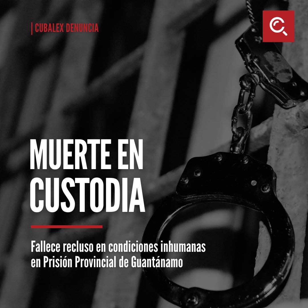 CubalexDDHH's tweet image. 🚨 #AlertaCubalex | Denunciamos la muerte bajo custodia de Alfredo Ulecia Planche, conocido como “Alfredito”, ocurrida el 7 de septiembre de 2025 en la Prisión Provincial de #Guantánamo.

Según información recibida por #Cubalex, Alfredo cumplía una sanción de 25 años por un…