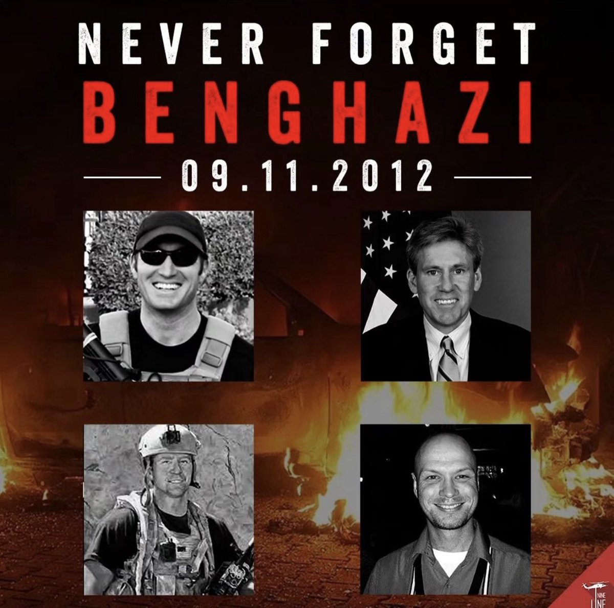 I’ll never forget these brave men who died in Benghazi. And I’ll never forgive <a href="/HillaryClinton/">Hillary Clinton</a> for letting them die. Be watching 13 Hours shortly