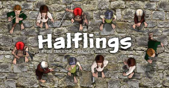 In need of Halfling character tokens for your next virtual tabletop roleplaying game? Take a peek at our 3D-rendered pack of Halfing Character Tokens. #RPG #VTT #Roleplaying 
wyldfurr.com/cspg
