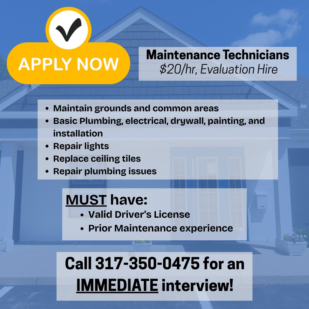 ExpressIndyE's tweet photo. Maintenance Technicians on the East side of Indy - apply with us TODAY! https://t.co/rI7ZuIdVvp