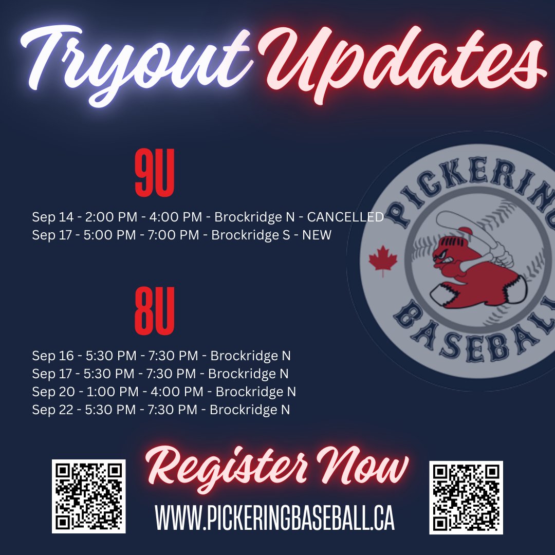 Pickering Baseball Association tweet media