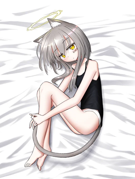 ジト目無表情銀髪金眼輪っかなだらかスレンダー猫耳少女だけ描けばOK!
