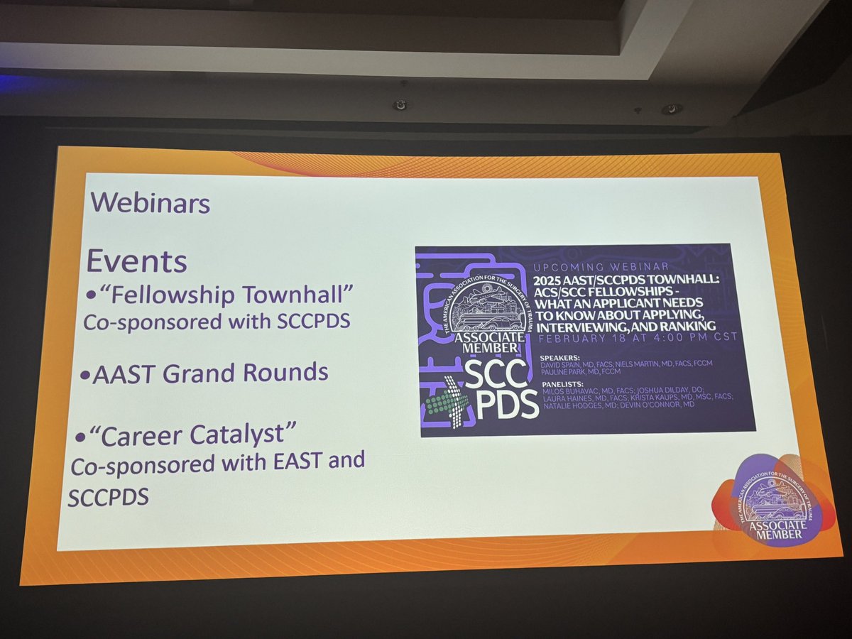 Amazing work coming from the <a href="/traumadoctorsam/">AAST Associate Members</a> Education Committee, led by Dr. Josh Dilday. Check out ways to get involved in our webinars, podcasts, and other initiatives! #AAST2025