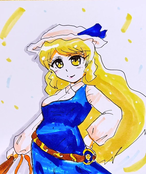 朝から東方色紙描いてました 風見幽香、ヘカーティア、豊姫 なんか戦闘力高っそな組み合わせだなぁ