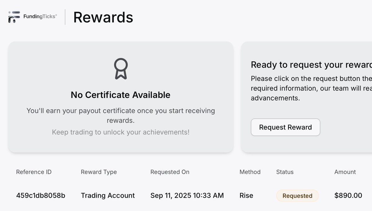IsmaTrades_TiD's tweet image. Went nearly a year with no payouts (last one in 2024). Got one July 30… and now by mid-Sept I’ve already cashed nearly $2K! Staying locked in, momentum’s real 💪📈 Let&apos;s gooo!!

#TraderInDevelopment #DayTrader
