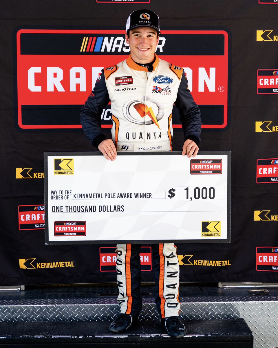 Third pole of the year!! Thanks to the <a href="/Quanta_Services/">Quanta Services</a> crew for getting our truck better from practice and ready to rip tonight!