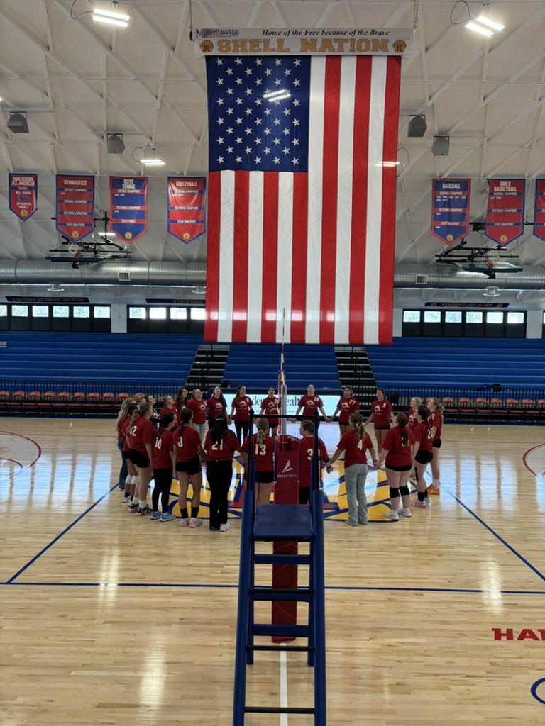 RHS_Shells's tweet photo. Never Forget. Tonight, our @RoxanaAthletics Volleyball 🏐 team are wearing special uniforms to honor &amp; remember all those who lost their lives during 9-11, 24 years ago today.  #NeverForget911 https://t.co/YelNLAAfw3