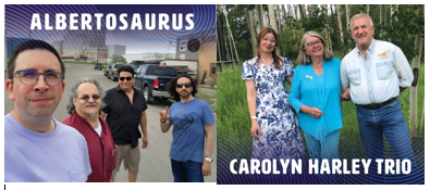 A New Season of Live Music!
Varsity Open Stage
Friday, Sept. 12, 2025
7-10pm, 4303 Varsity Drive NW

Local talent, all-ages venue. Doors open 6:15 pm, Open Mic sign-up at 6:45 pm. 7 pm, Albertosaurus w/30min set. Between Open mic a 45min set by Carolyn Harley Trio.