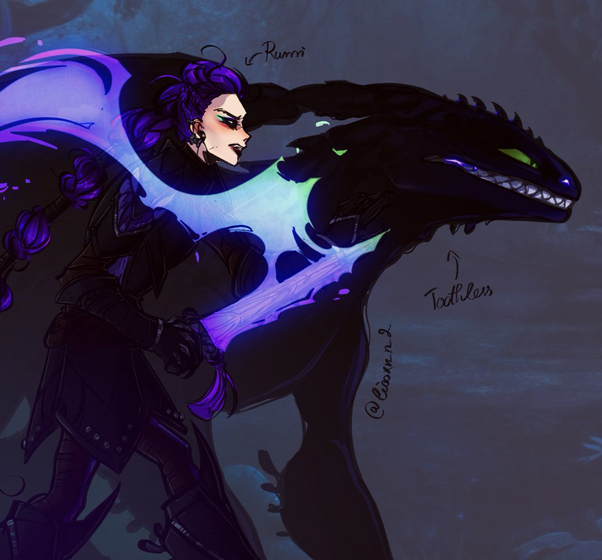 liooxn_n_2's tweet image. #KPOPDEMONHUNTERS #howtotrainyourdragon #HUNTRIX #kpopdemonhuntersfanart #POLYTRIX