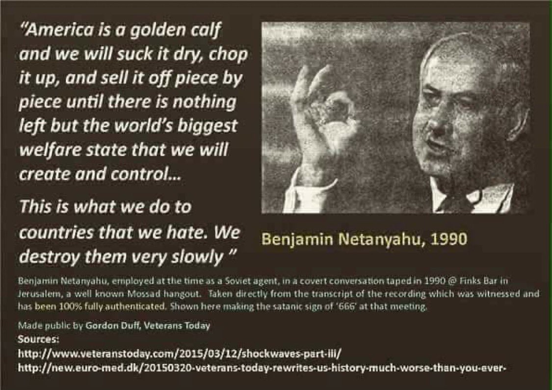 peanutnewz's tweet photo. @jacksonhinkle Never forget what Netanyahu said about the U.S…. https://t.co/EHa1PJcAcY