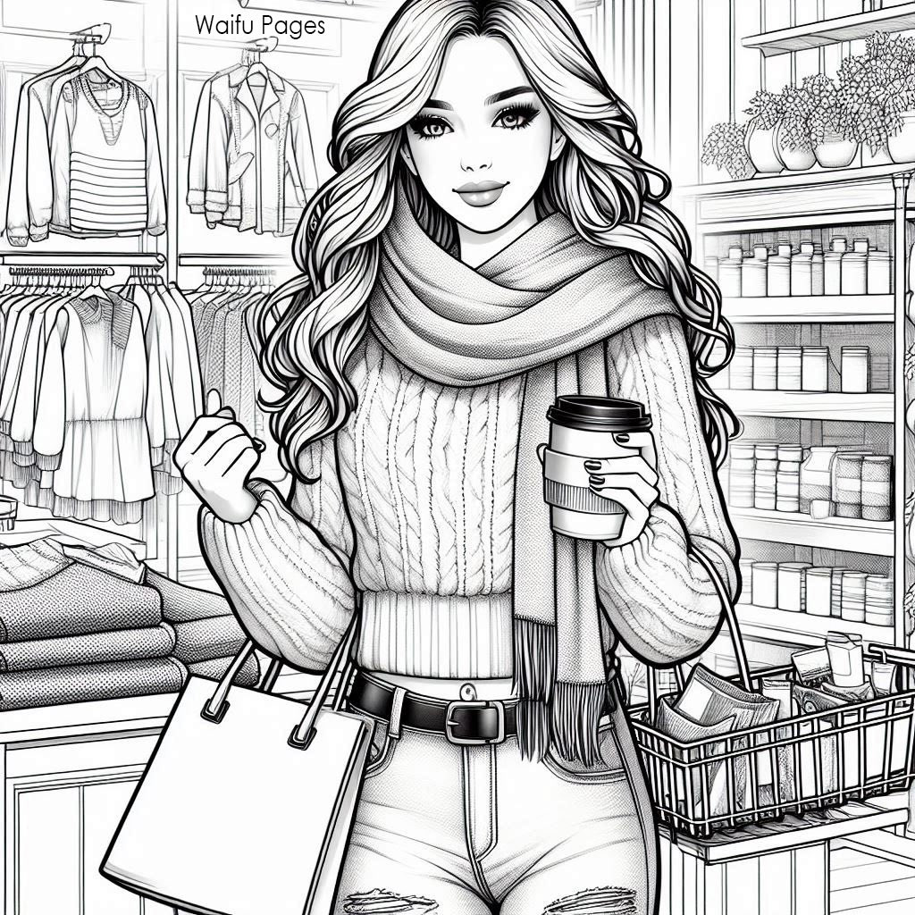 WaifuPages's tweet photo. Free page from our Autumn coffee (hot mom) themed coloring book. Link in bio. #free #freecoloringpage #coloring #coffee #hotmom https://t.co/OdDX41zqDc