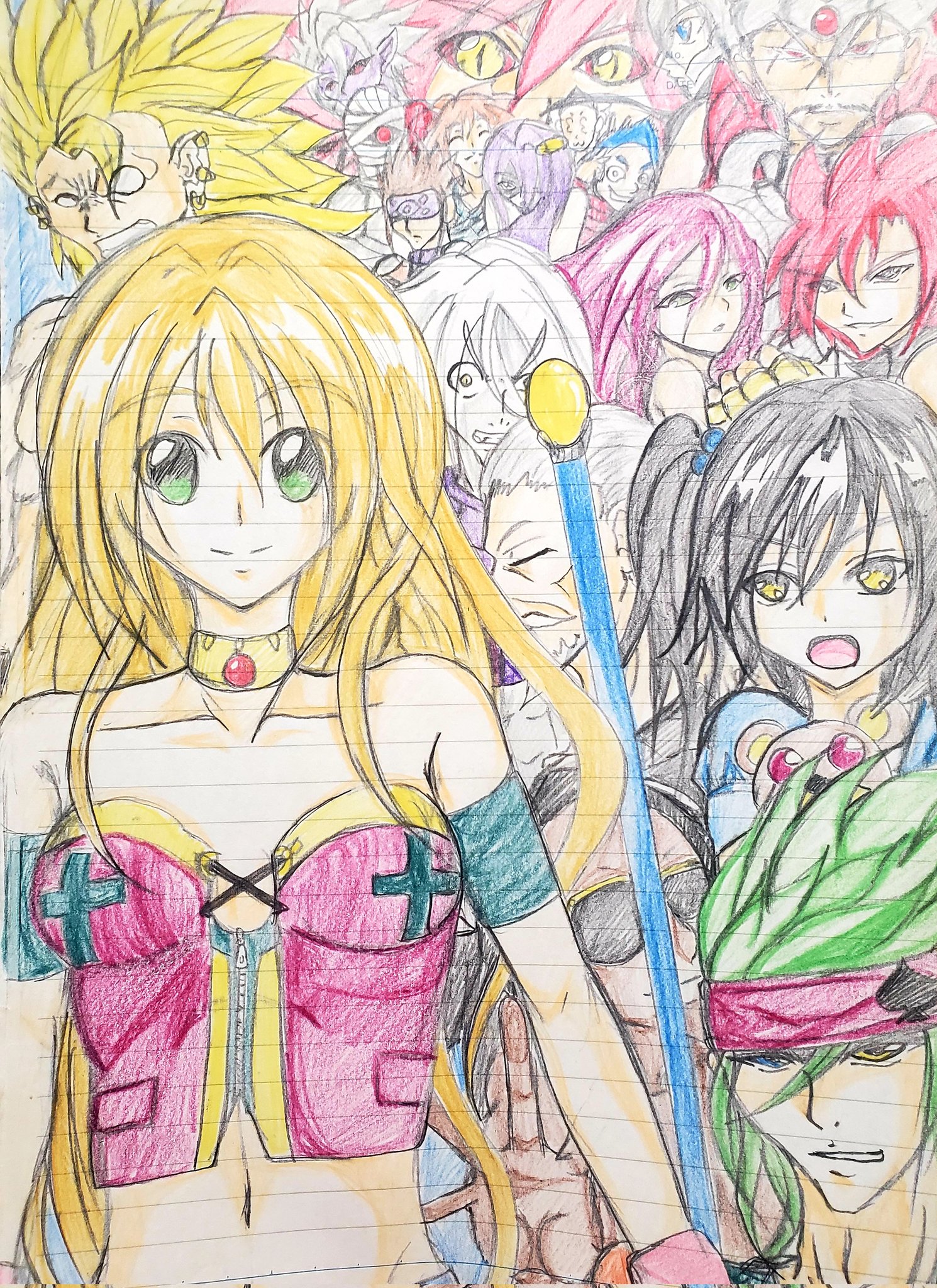 アニメキャラクター 色鉛筆画 色鉛筆イラスト🔥竈門炭治郎﻿ Coloredpencil🔥Kamado Tanjiro