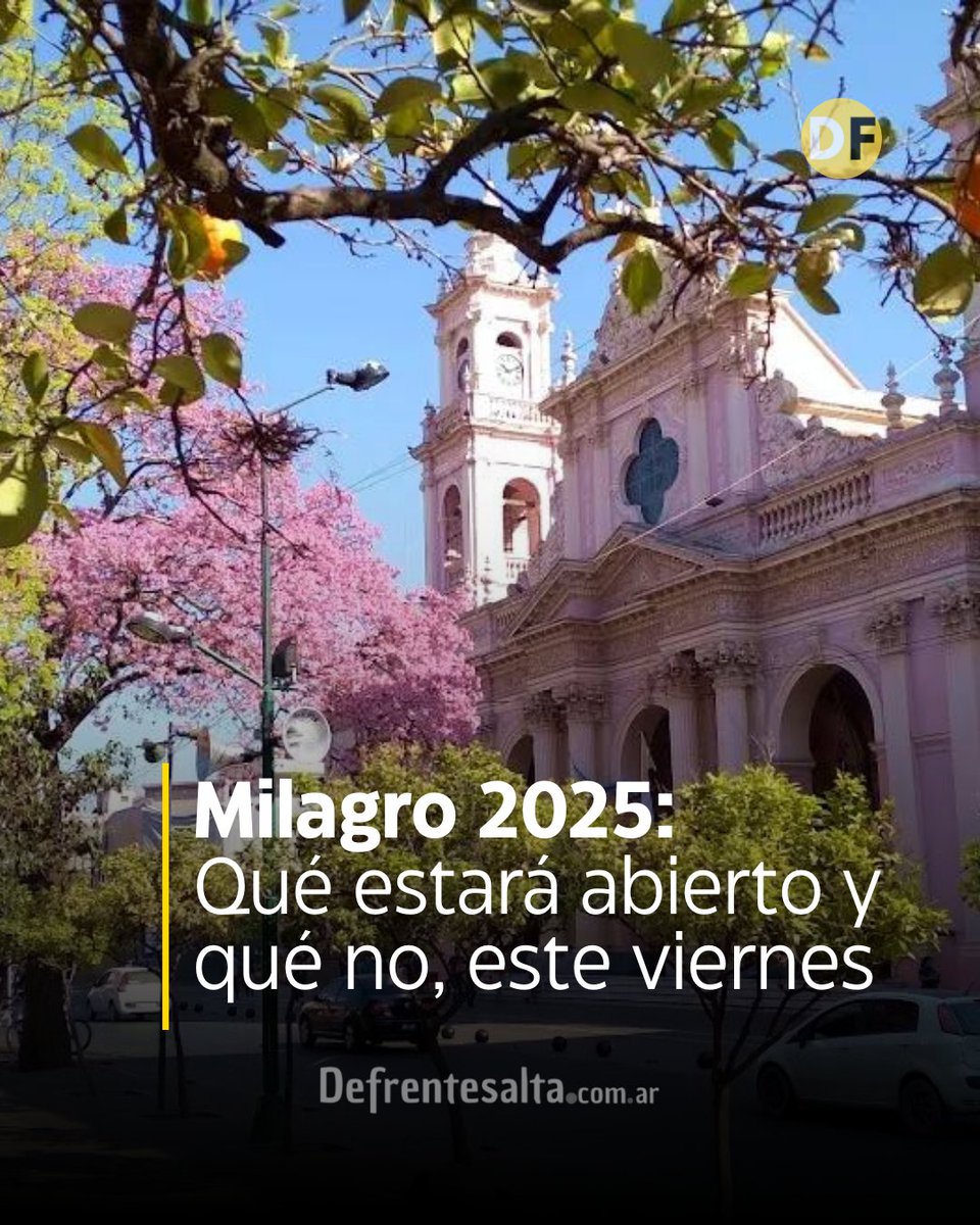*Así será la atención este viernes* por la festividad del *Milagro* 📌 defrentesalta.com.ar/contenido/2717…