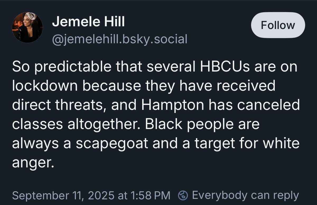 burackbobby_'s tweet image. Obviously, threats are no good. But Jemele Hill is trying so hard to make black people the victims, a week in which a black man slit a girl’s throat, shouting, “Got that white girl.” And a 31 year old father, who was falsely labeled a “white supremacist,” was killed.