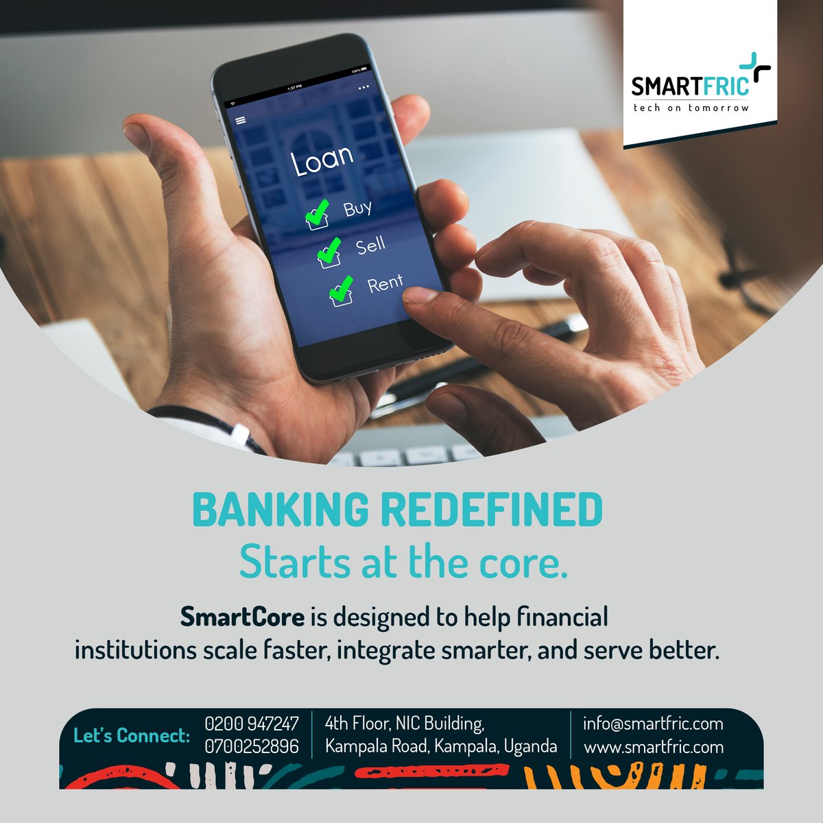 Smartfric_u_ltd's tweet image. Banking redefined starts at the core.
SmartCore is designed to help financial institutions scale faster, integrate smarter, and serve better.
#SmartCore #CoreBankingAfrica #Smartfric #DigitalBanking