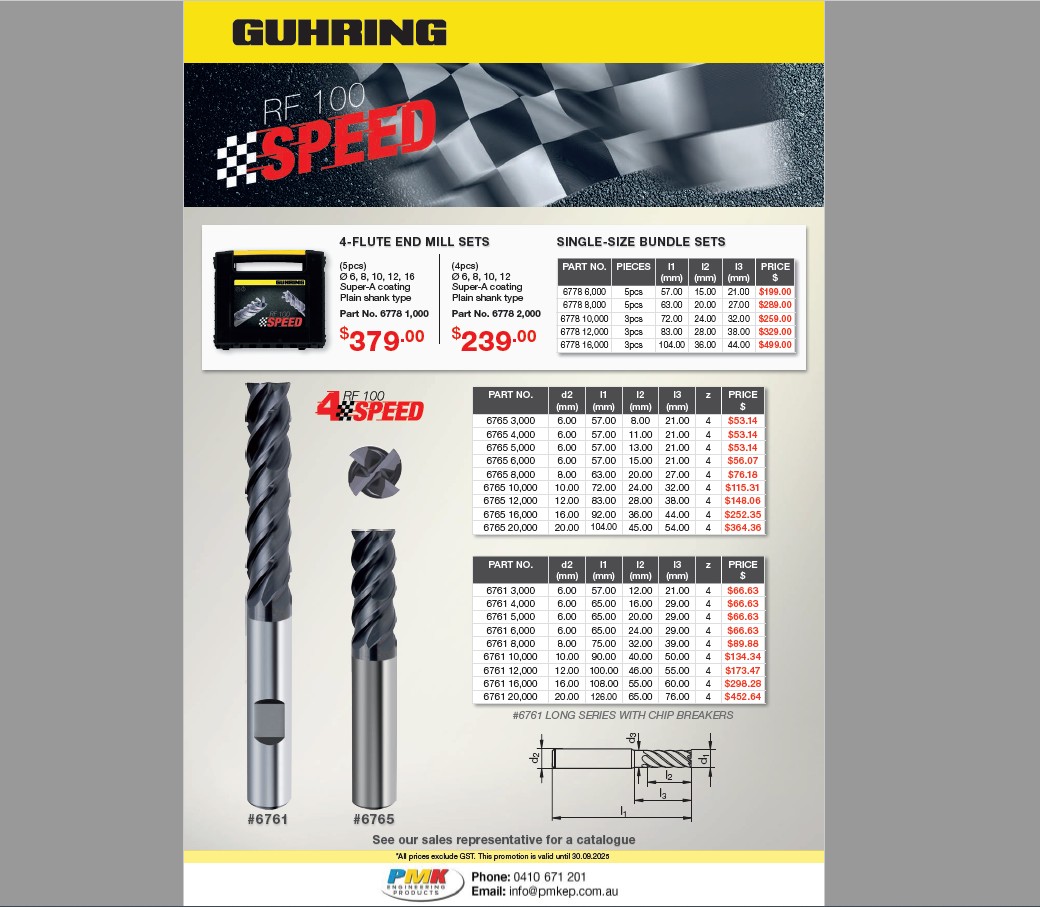 EngProductsPMK's tweet photo. Promo for September from @GuhringAus  Sold thru @EngProductsPMK .
Grab them whilst stock last !! https://t.co/3nU2FBiOmt
