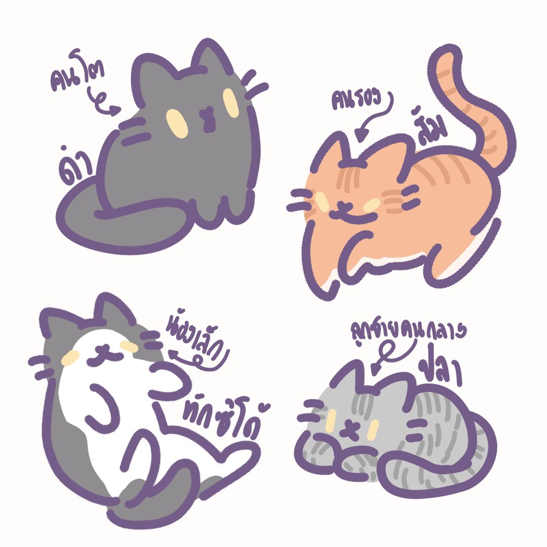 เห็นหลายคนงงๆ เลยมาแนะนำลูกที่บ้านค่ะ

บ้านนี้มีแต่สาวๆ มีน้องปลาคนเดียวเป็นลูกชาย
และทุกตัวเป็นแมวจรที่โชคชะตานำพาค่ะ

🐈🐈‍⬛