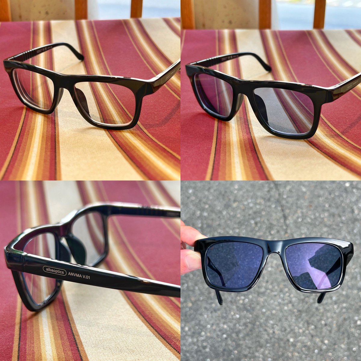 eaudevie_osaka's tweet photo. #ALBAOPTICS の新型『ANVMA V.01』度付き調光カスタム👓✨
スタートは普段使いにも出来るようGRAY15％濃度と僅かに色を入れて、調光後は清涼感のある視界とオシャレな見た目のBLUEへと変化するカスタム #調光レンズ！
レンズが濃くなった際に目元が透け難い白色反射光の耐擦傷・耐熱・帯電防止コート👍 https://t.co/v5e1bJMz95