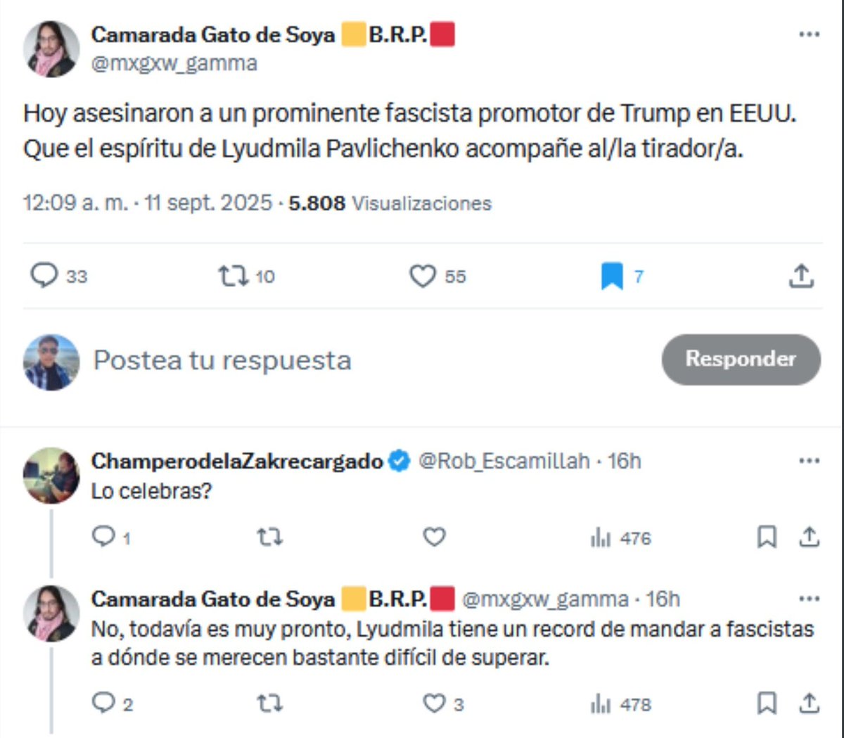 Chucho Amarillo (@re_basado) on Twitter photo Jamás le pregunten...
A una mujer: su edad
A un hombre: su salario
A <a href="/mxgxw_gamma/">Camarada Gato de Soya 🟨B.R.P.🟥</a>: ¿a qué país fue a solicitar asilo y por qué no huyó al paraíso venezolano? Jamás le pregunten...
A una mujer: su edad
A un hombre: su salario
A <a href="/mxgxw_gamma/">Camarada Gato de Soya 🟨B.R.P.🟥</a>: ¿a qué país fue a solicitar asilo y por qué no huyó al paraíso venezolano?