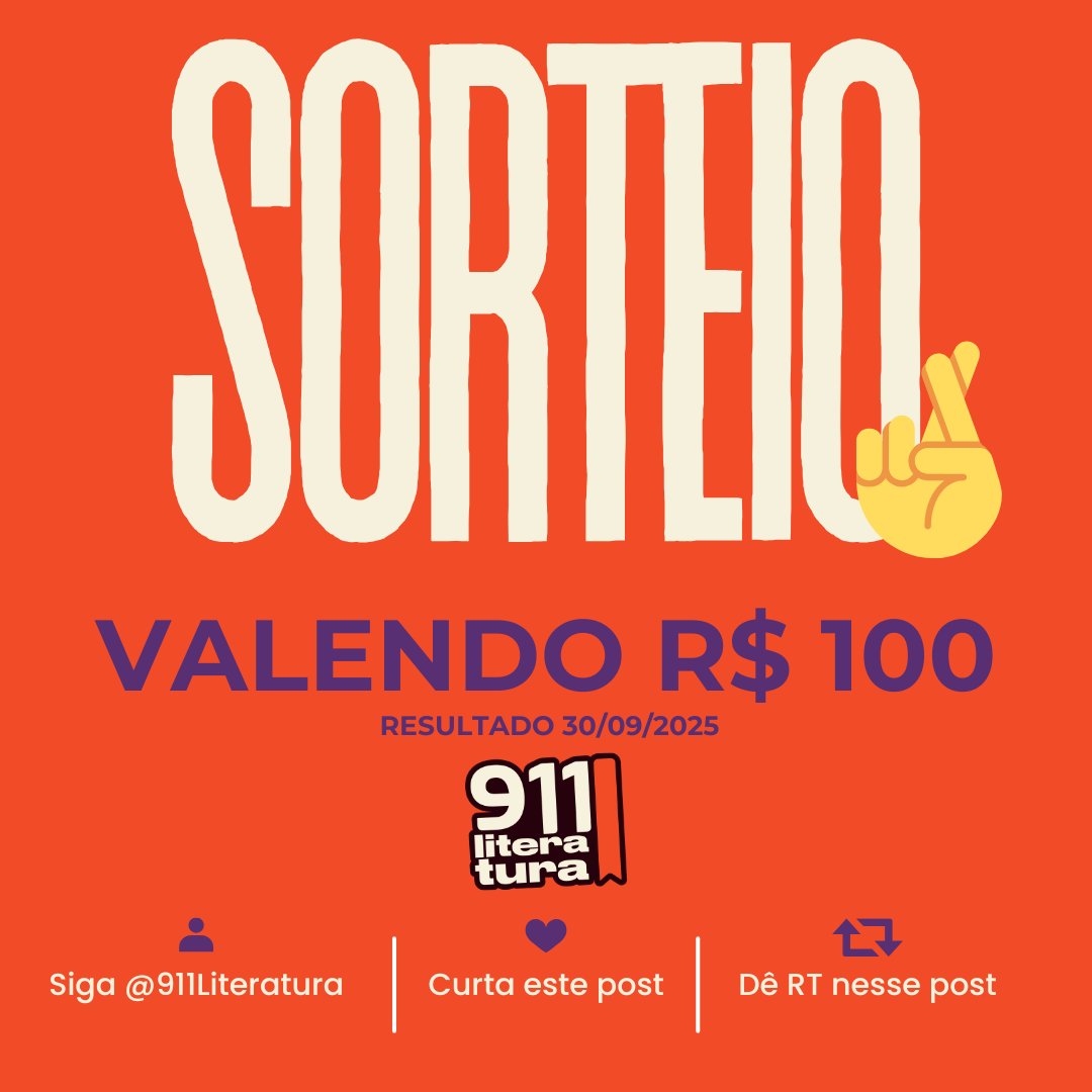 🤞💰  SORTEIO valendo R$ 100,00.

Regras:
➖ Me seguir
➖Dar RT e curtir esse post

📅 RESULTADO no dia 30/09/2025! 

Boa sorte!