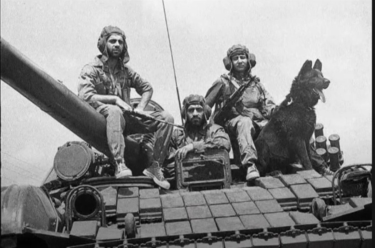 Armenian soldiers of the Artsakh Defense Army posing with their 4-legged compatriot, 1992.