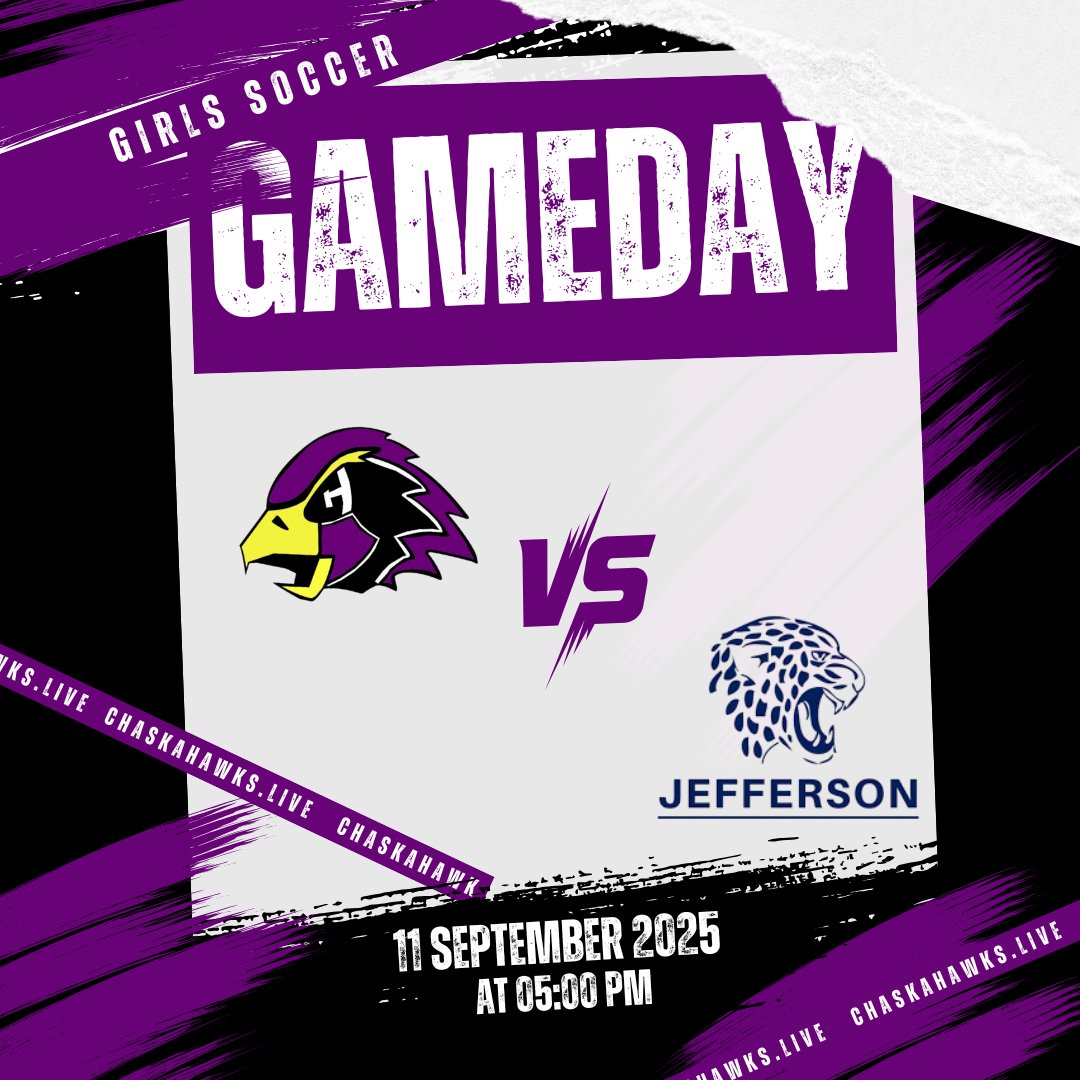 ⚽ <a href="/CHSgirlsfutbol/">Chaska HS Girls Soccer</a> vs <a href="/jhsgirlssoccer/">Jaguar Girls Soccer</a> • Girls Soccer at 5pm at CHS! Watch it live!
📍 chaskahawks.live

#ChaskaHawks #BloomingtonJefferson #GirlsSoccer #GameDay #MinnesotaSports